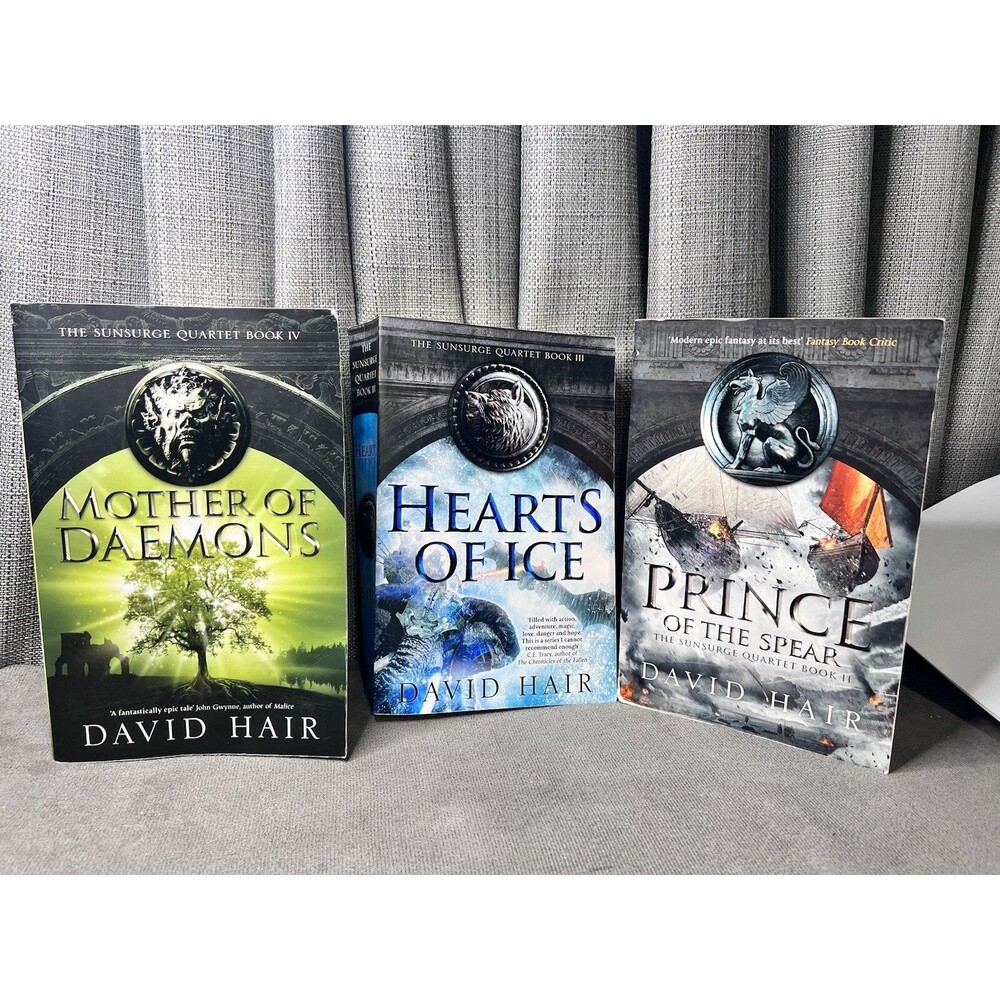 David Hair Paperback Books Lot Prince of Spears Hearts of Ice Mother of Daemons
